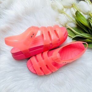 CROCS Women's Sandals - Neon Pink and Coral